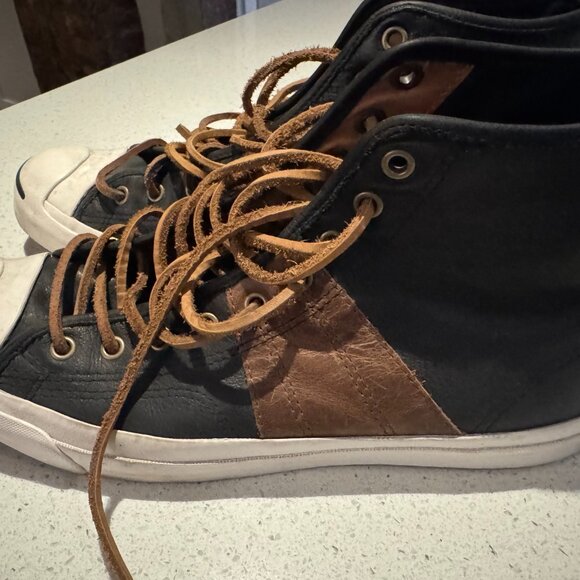 Jack Purcell Converse Leather High Tops - Picture 2 of 8